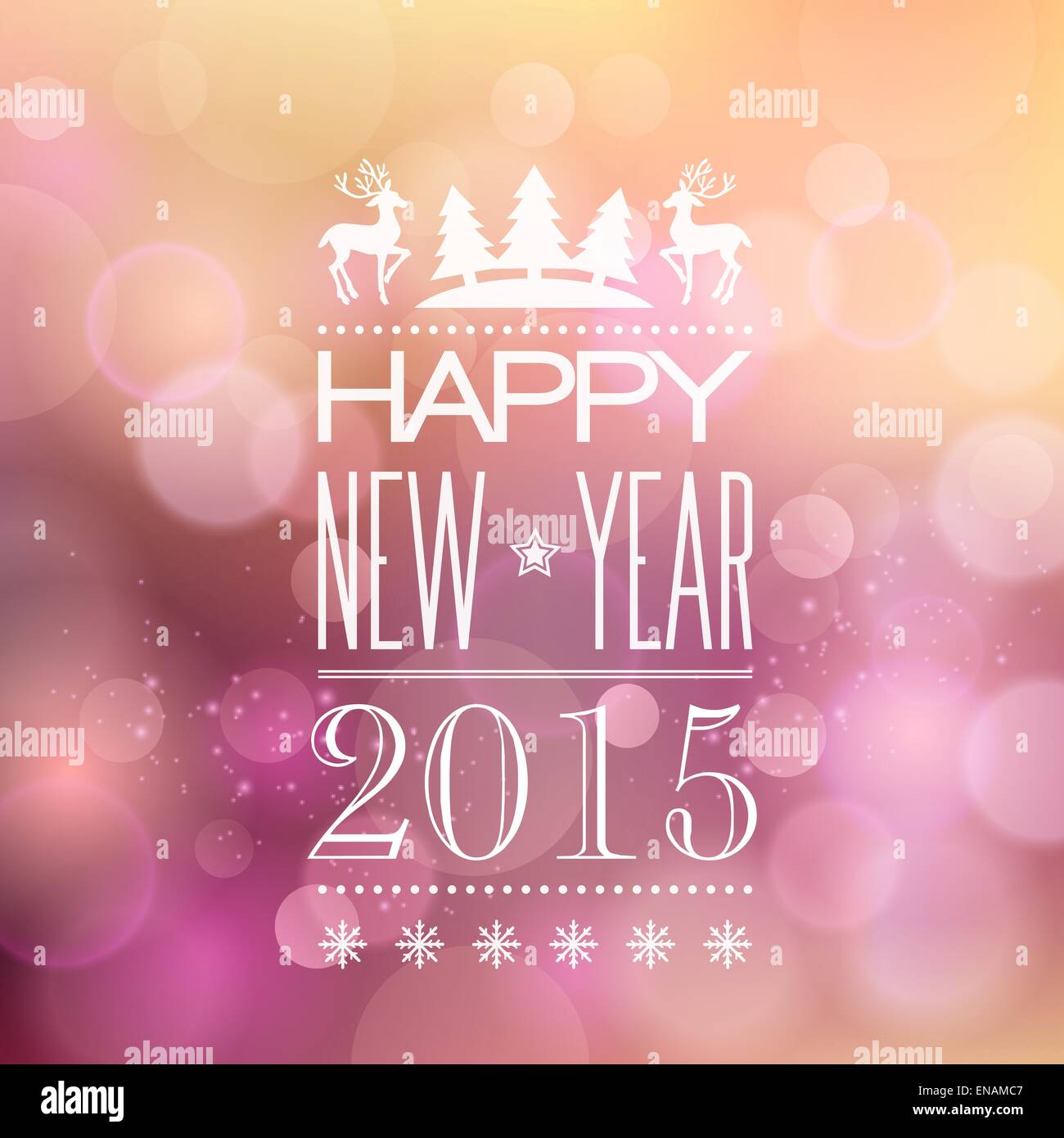Vector Abstract Christmas light background with retro typography Stock ...