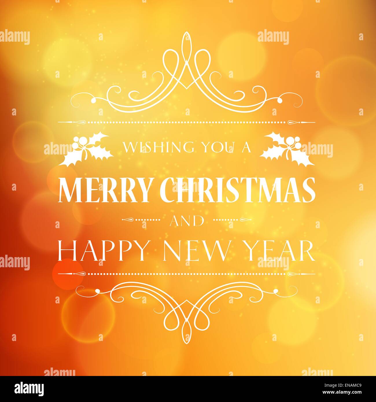Vector Abstract Christmas light background with retro frame Stock ...