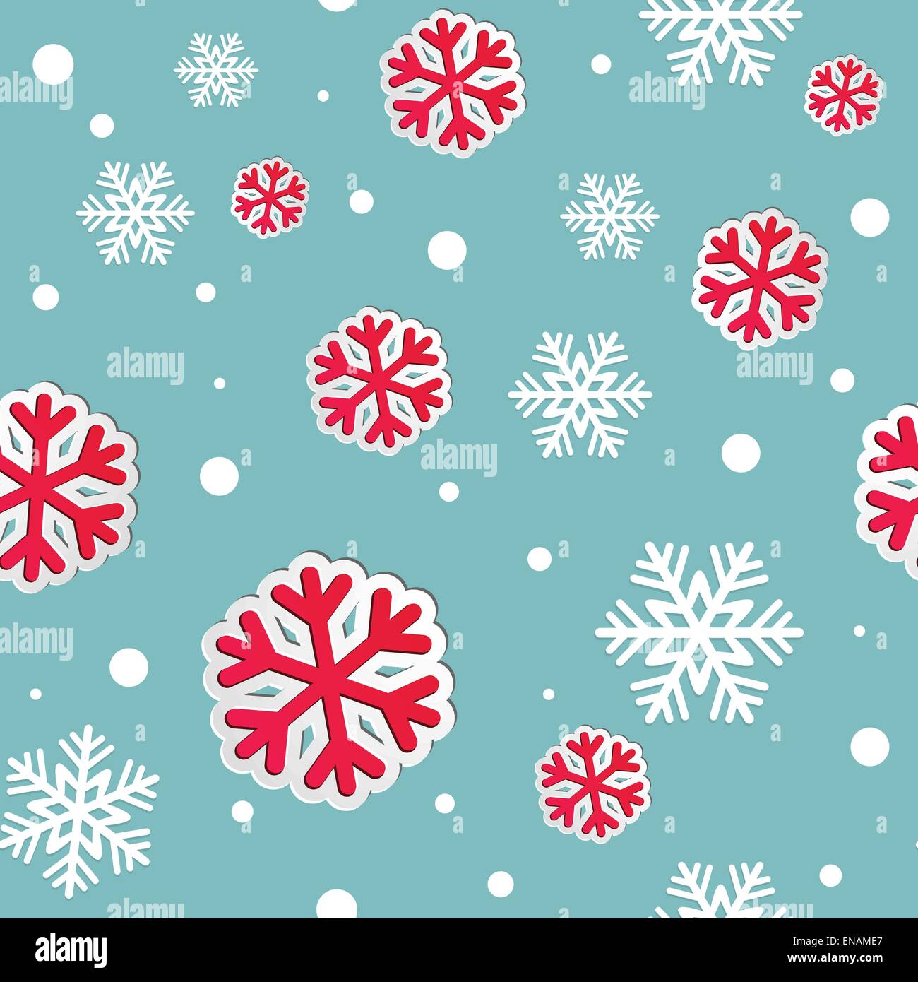 Vector Abstract Christmas seamless background with snowflakes Stock ...