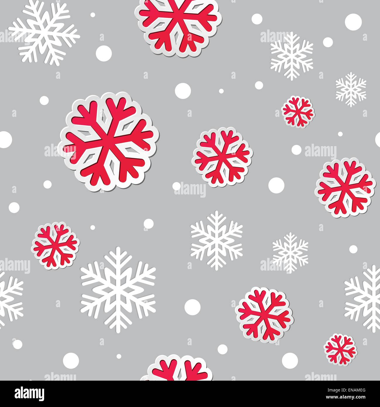 Vector Abstract Christmas seamless background with snowflakes Stock ...