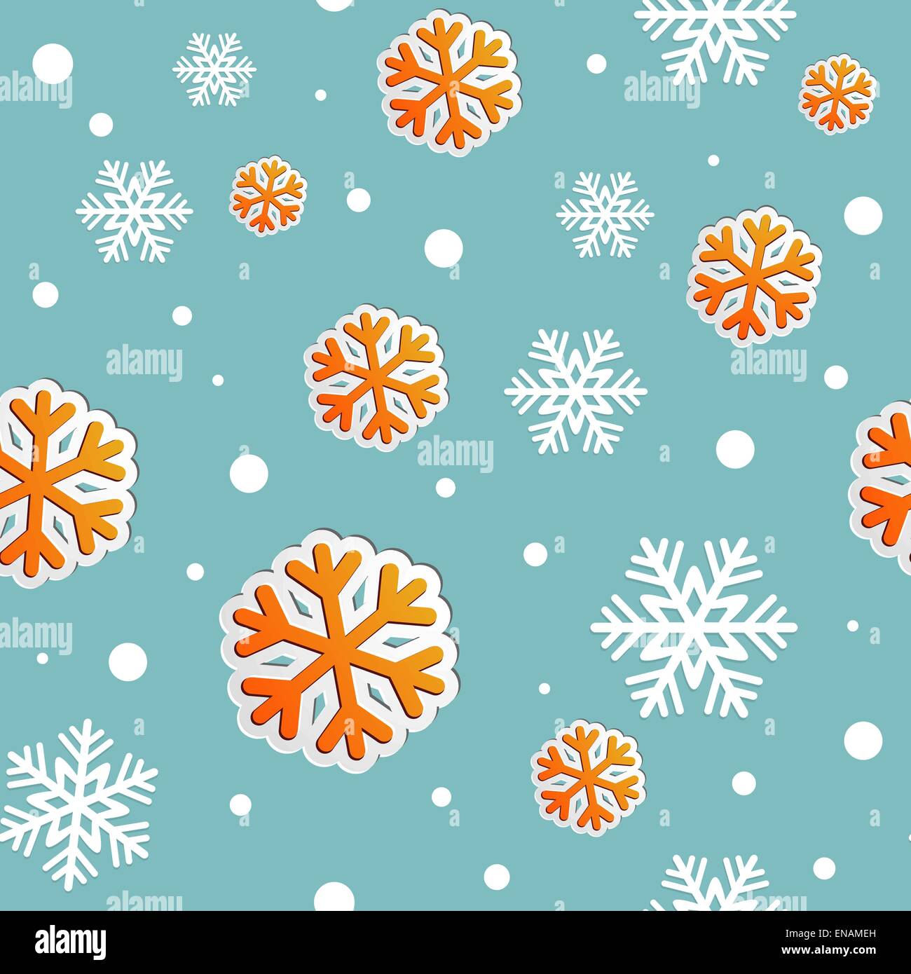 Vector Abstract Christmas seamless background with snowflakes Stock ...