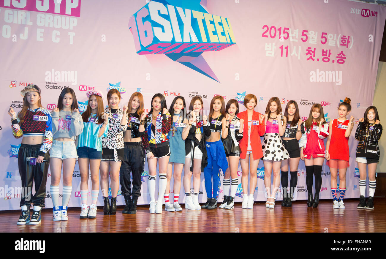 “SIXTEEN” Members, Apr 29, 2015 : Candidates of a new girl group (L-R