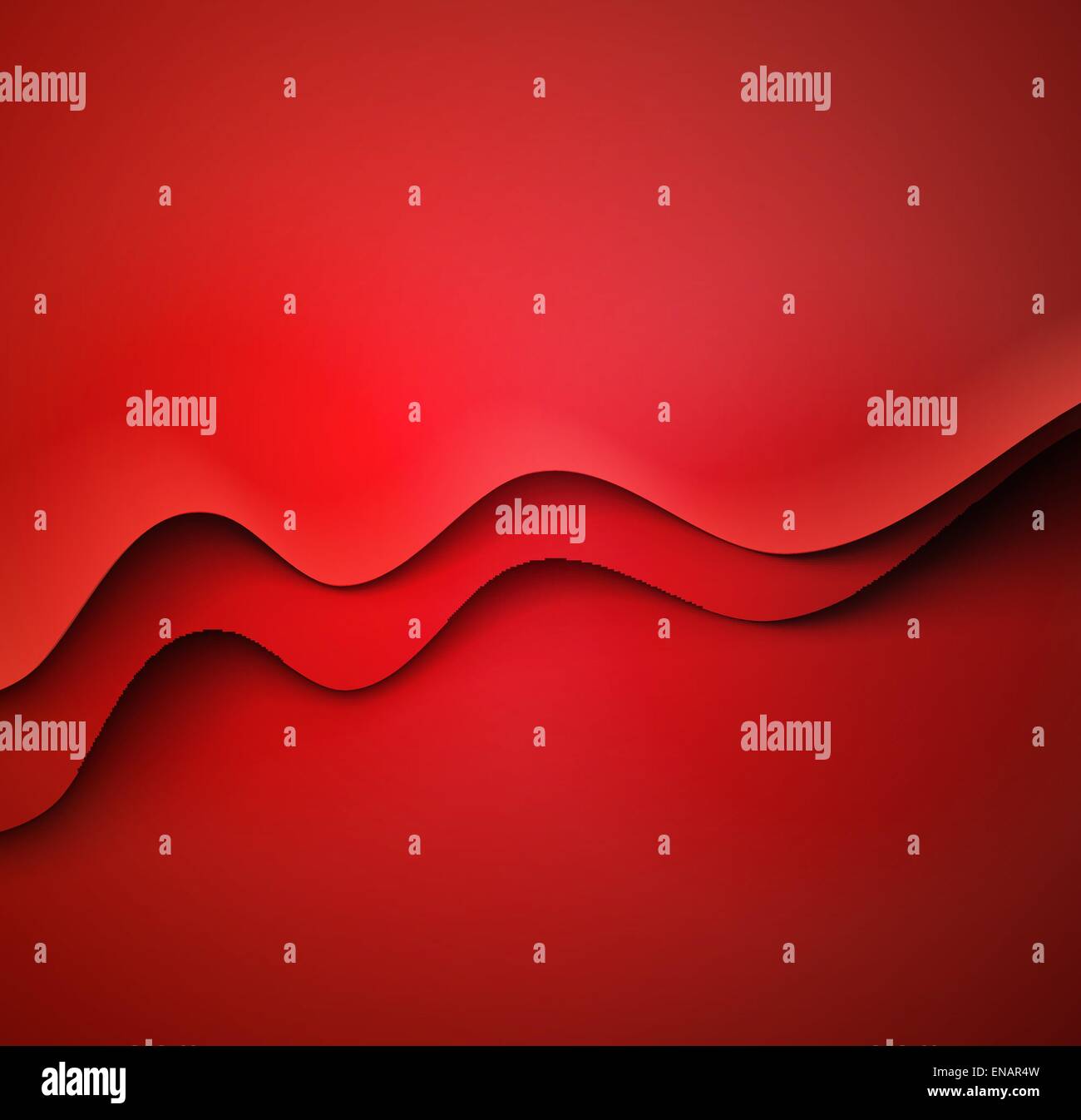 Red Abstract colorful vector background with curved lines and shadow ...