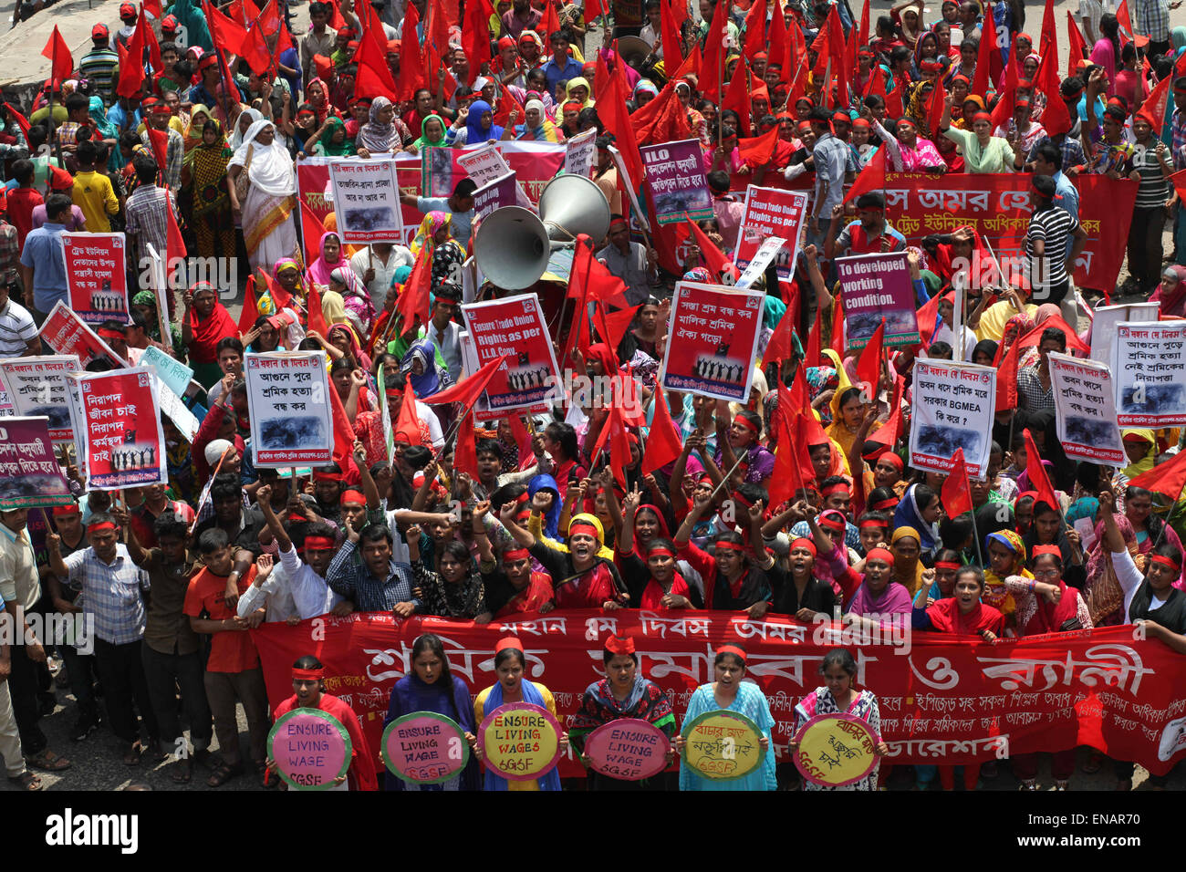 Dhaka, Bangladesh. 1st May, 2015. DHAKA, BANGLADESH - May 01 : Garment