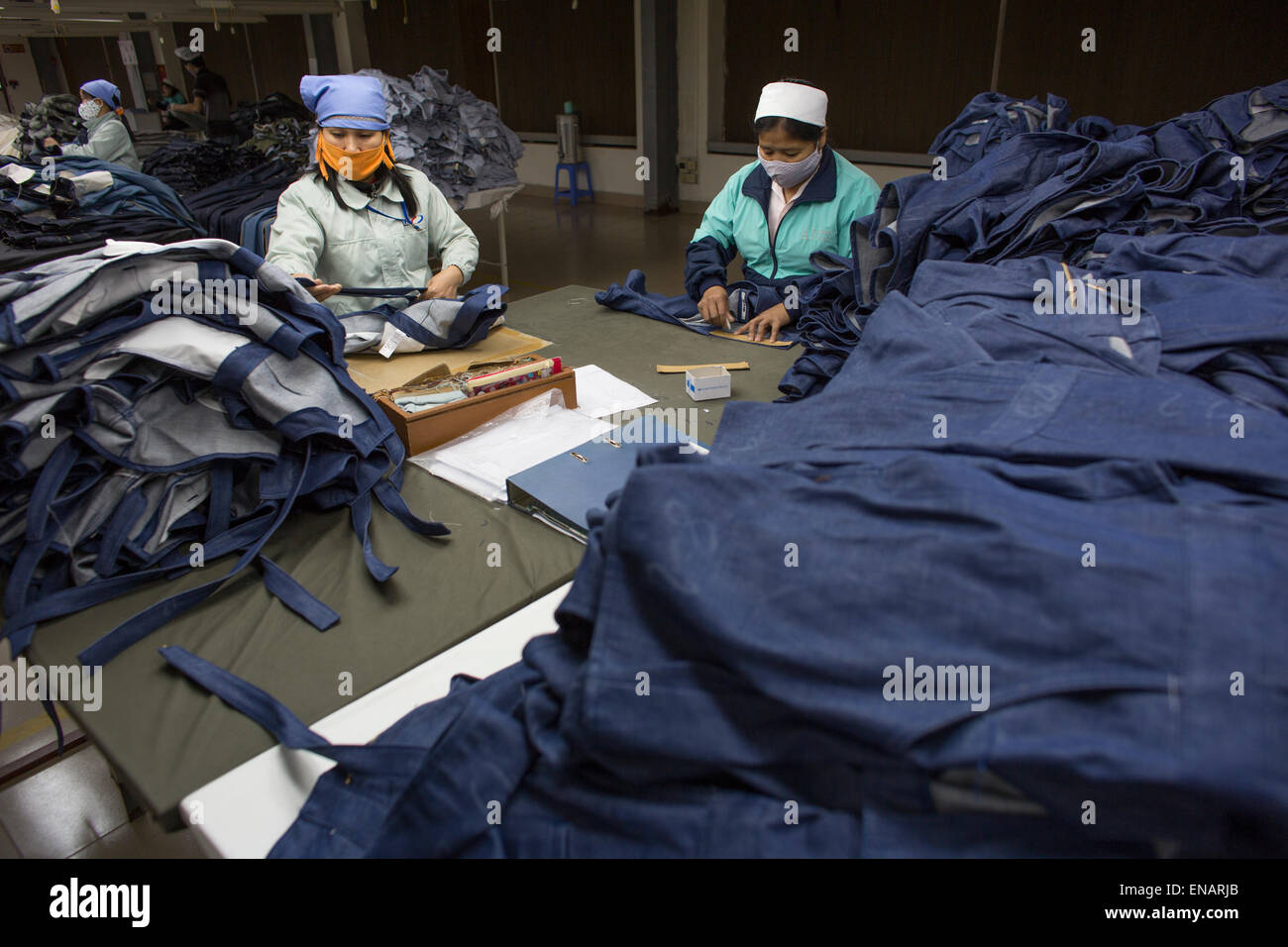 working conditions in a clothing factory in Vietnam Stock Photo Alamy