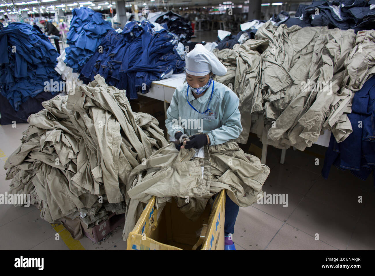 working conditions in a clothing factory in Vietnam Stock Photo Alamy