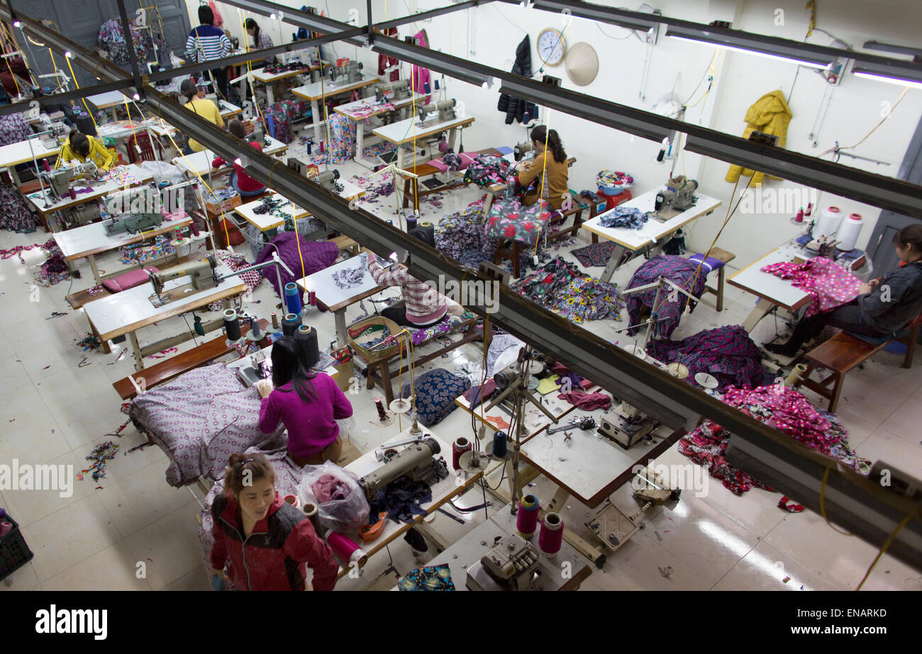 working conditions in a clothing factory in Vietnam Stock Photo Alamy