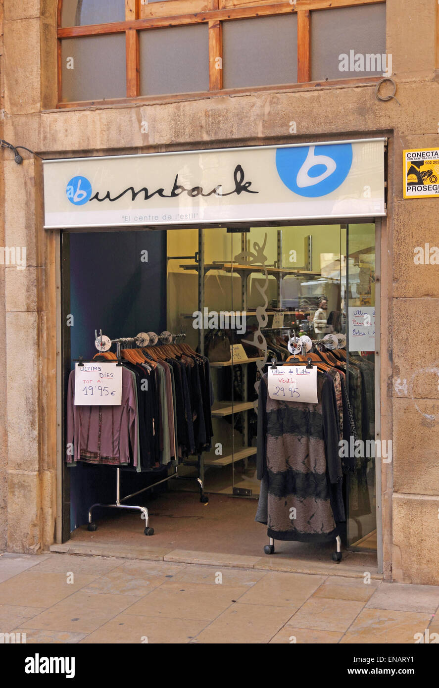 Bumback clothes shop, Montblanc, Catalonia, Spain Stock Photo