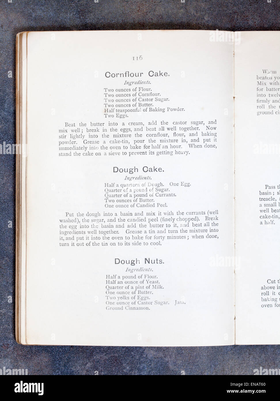 Plain Cookery Recipe Book by Mrs Charles Clarke for the National Training School for Cookery Stock Photo
