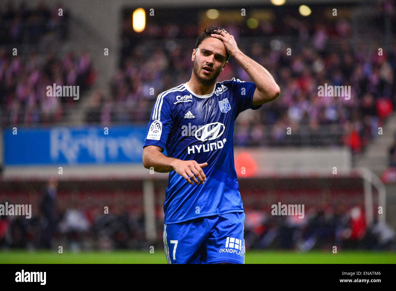 Clement GRENIER - 26.04.2015 - Reims/Lyon - 34eme journee de Ligue 1.Photo : David Winter/Icon Sport Stock Photo