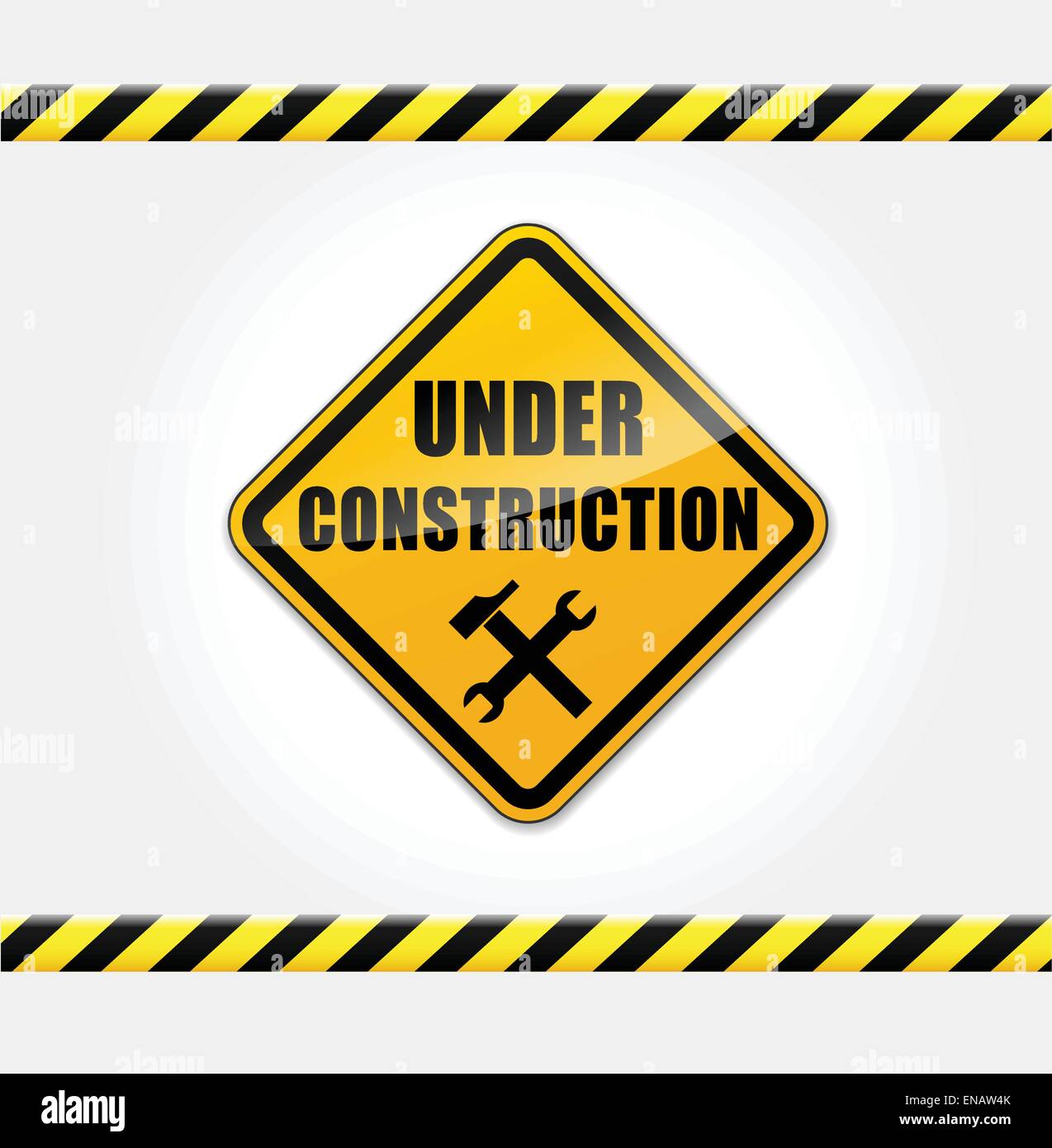 Vector illustration of website page for under construction concept Stock Vector