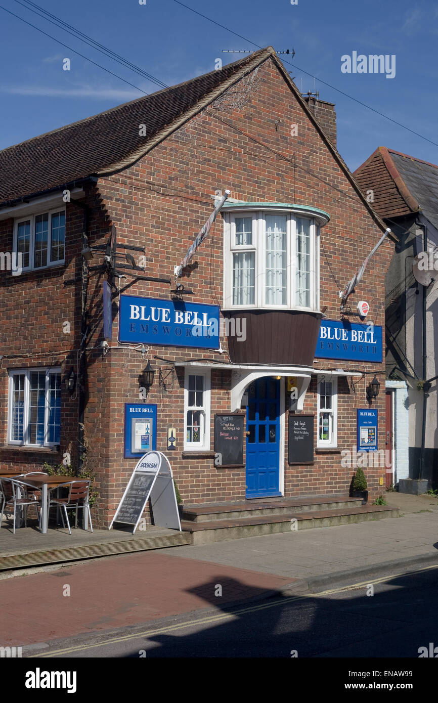 Blue bell Inn public house on South Street in Emsworth Stock Photo