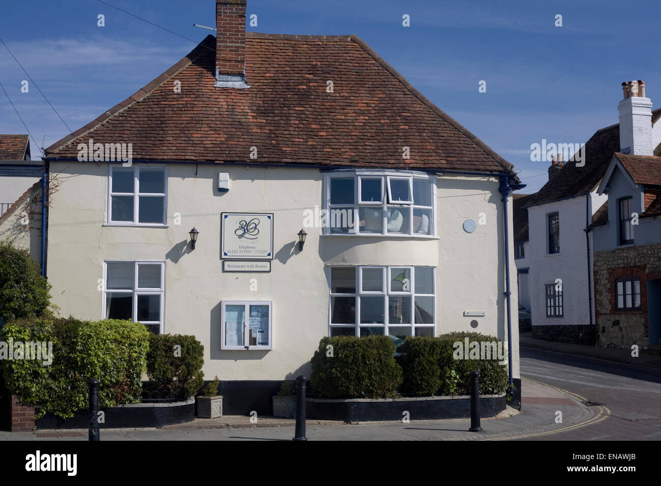 36 on the Quay restaurant at the end of South Street in Emsworth Hampshire Stock Photo