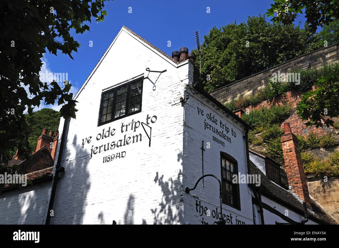 Ye Olde Trip to Jerusalem Inn situated at the foot