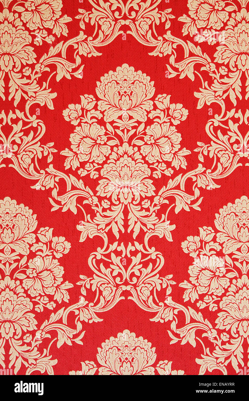 Premium Photo  Trendy wallpaper or poster design with golden pattern on red  background closeup