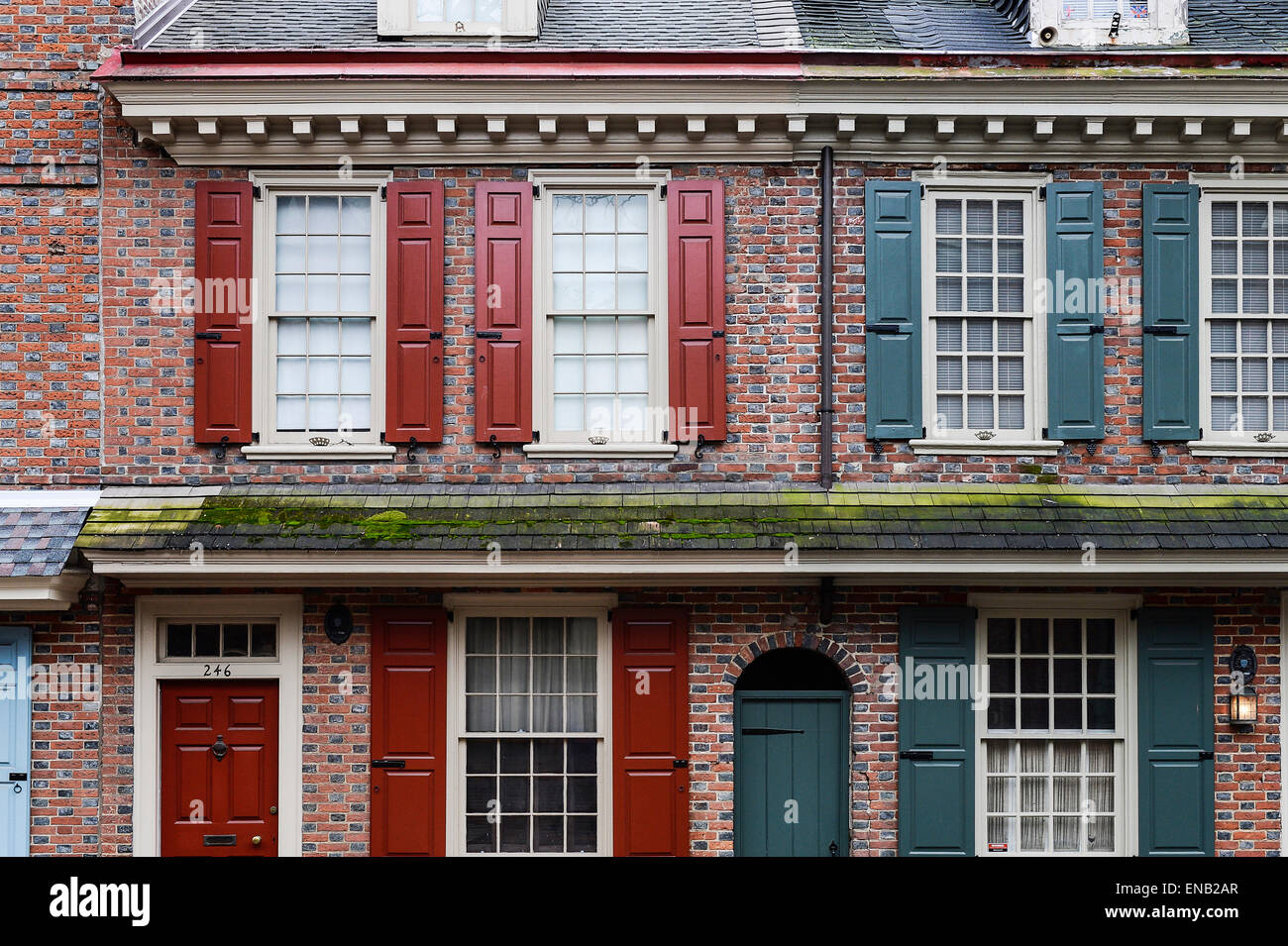 Townhouse in Society Hill, Philadelphia, Pennsylvania, USA Stock Photo