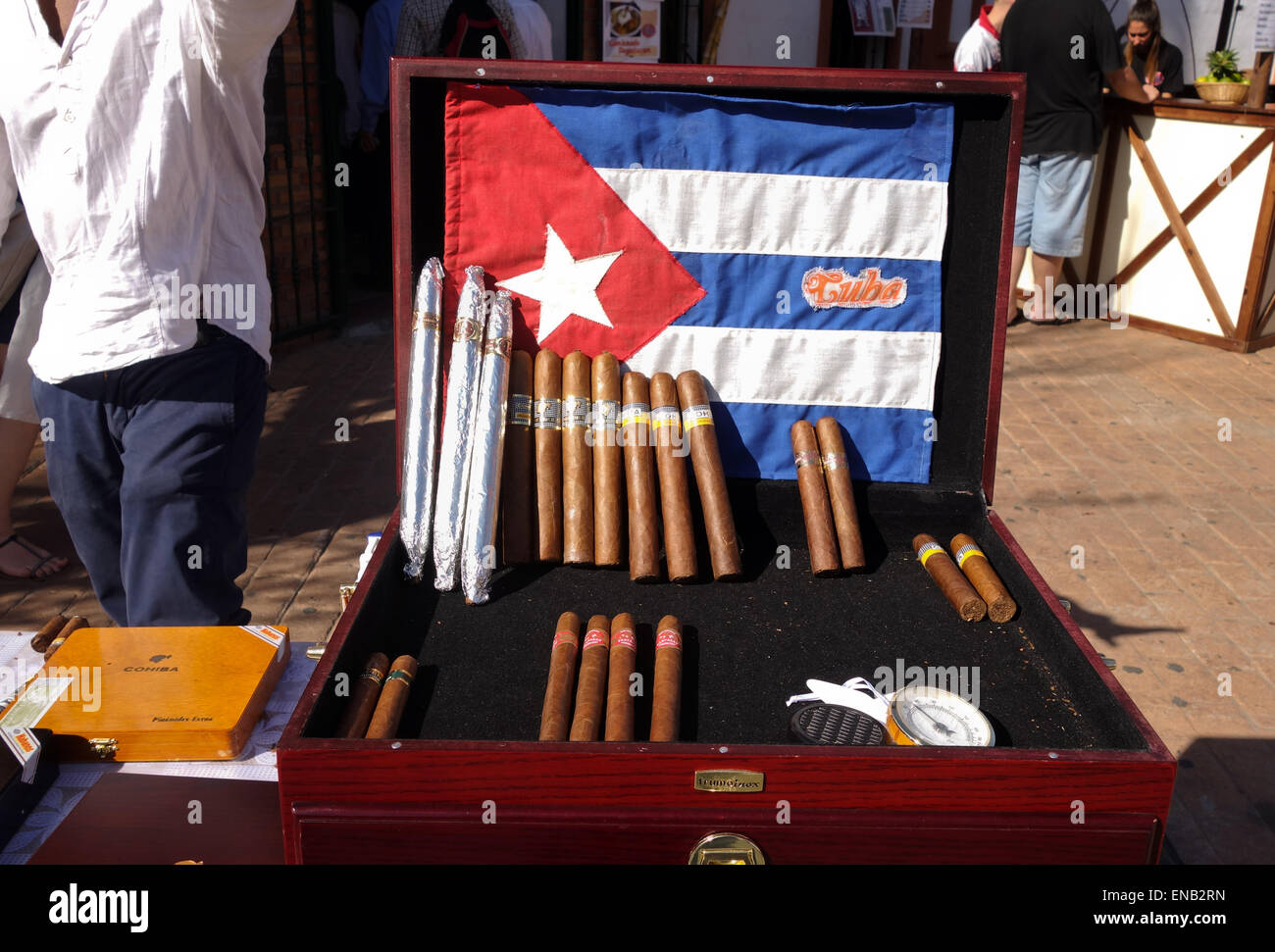 Cuban Cohiba Cigars In Box In Display At Market, Spain Stock Photo - Alamy