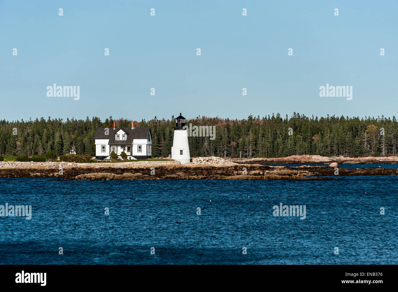 Prospect Harbor Lighthouse, Maine, USA Stock Photo