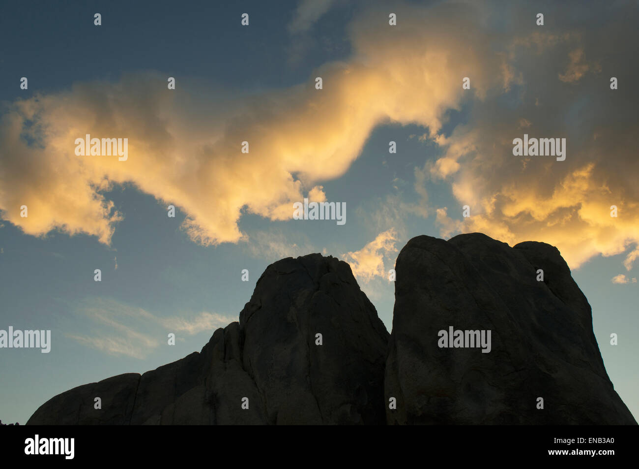 Sunset on clouds, Alabama Hills, Eastern Sierra Nevada, California Stock Photo