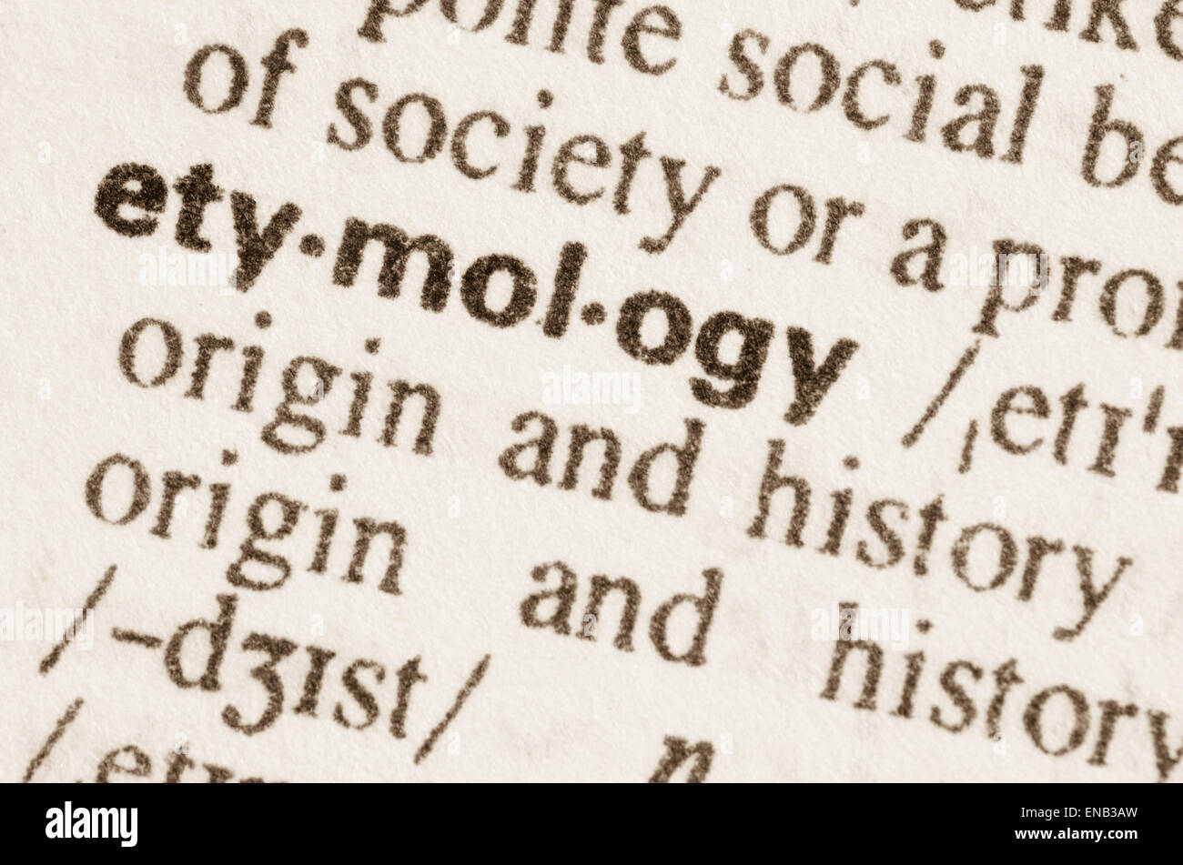 Etymology hi res stock photography and images Alamy