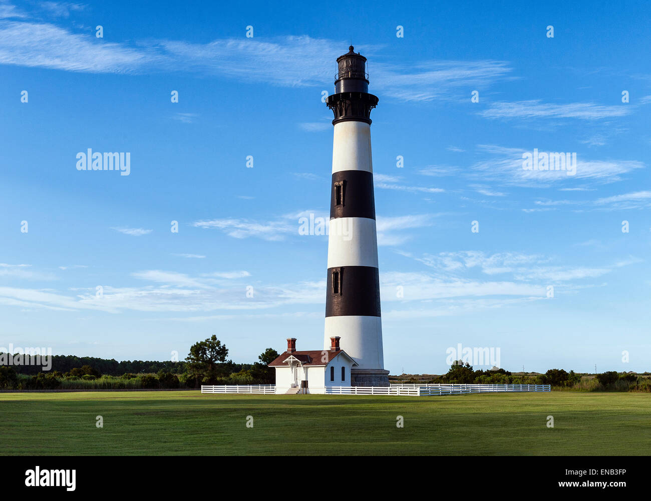 Bodie Island Lighthouse, Cape Hatteras, Outer Banks, North Carolina, USA Stock Photo