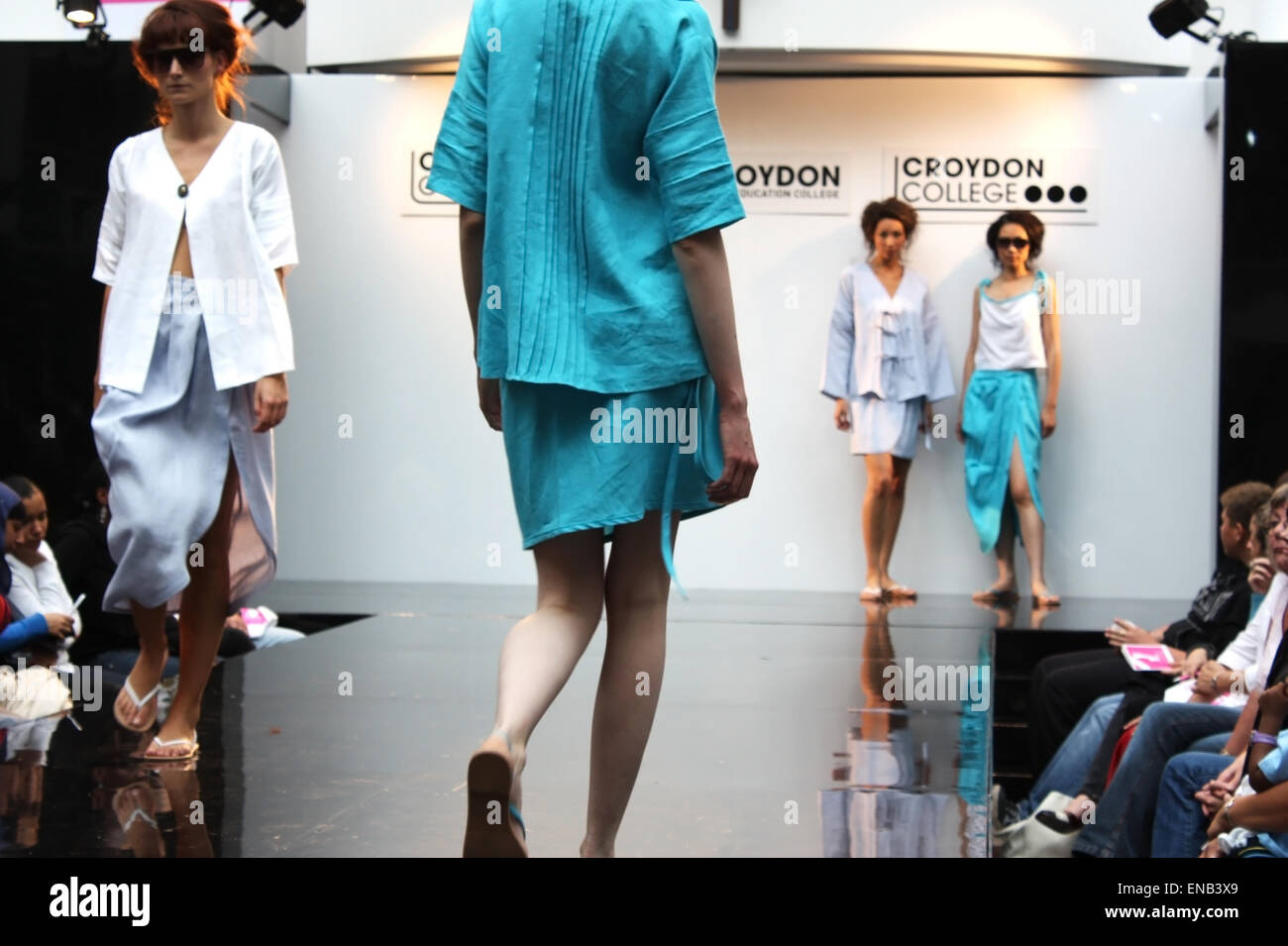 CROYDON, LONDON - JUNE 18 : Models in Fashion Festival on June 18, 2008 in Whitgift Shopping Centre, Croydon, England Stock Photo