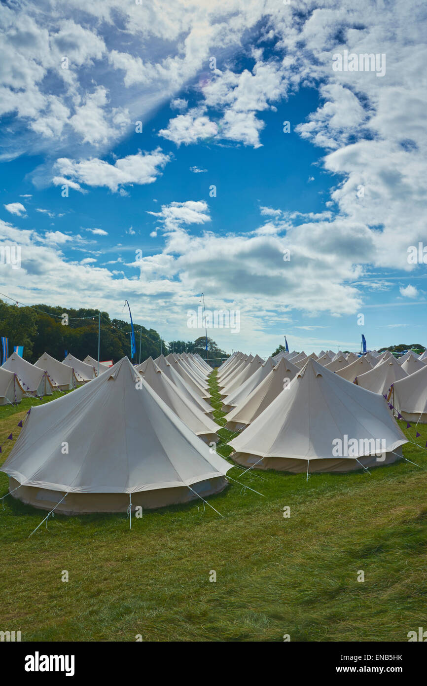 Boutique camping at Festival No.6, Portmeirion, Wales, UK Stock Photo