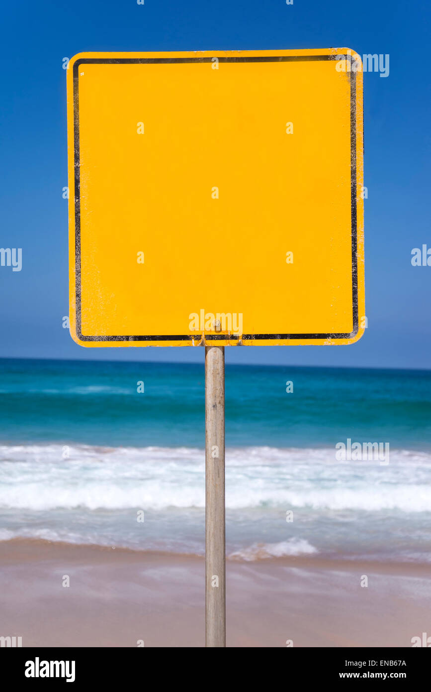 Warning sign board on beach hi-res stock photography and images - Alamy