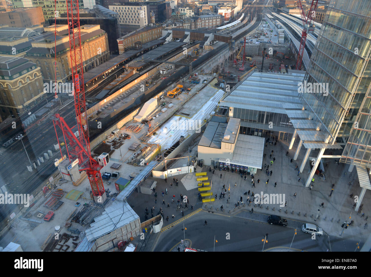 London Bridge Station construction work seen from above Stock Photo Alamy