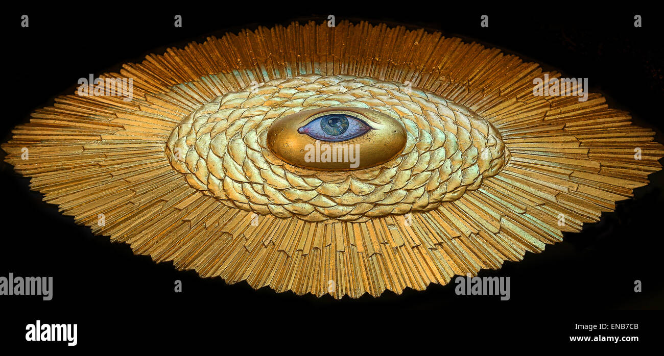The eyes of the Great geometer . Stock Photo