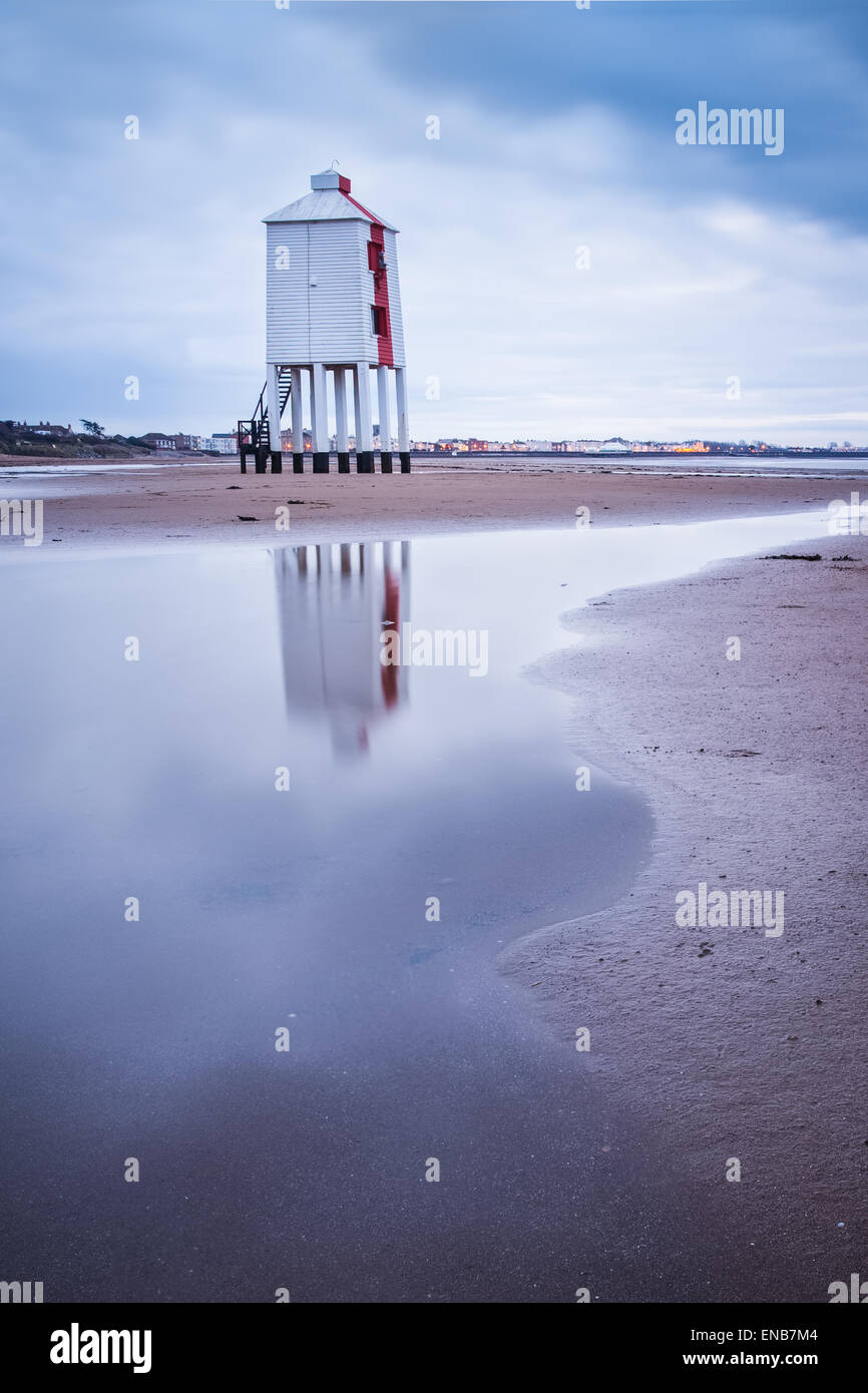 The Low Lighthouse at Burnham on Sea in Somerset Stock Photo