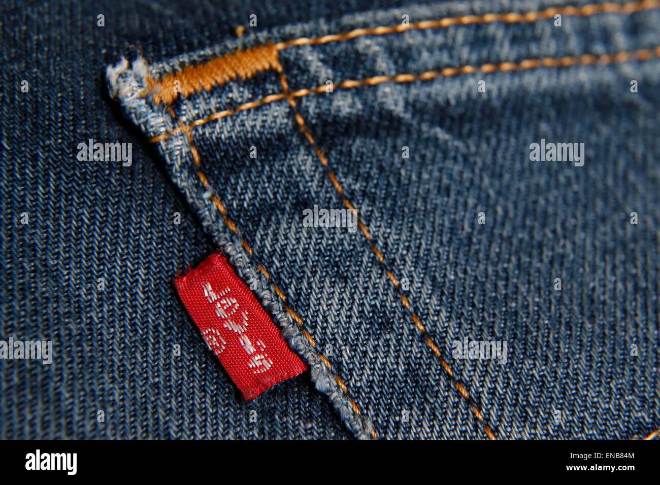 Levi Strauss and Co Denim Jeans. Stock Photo