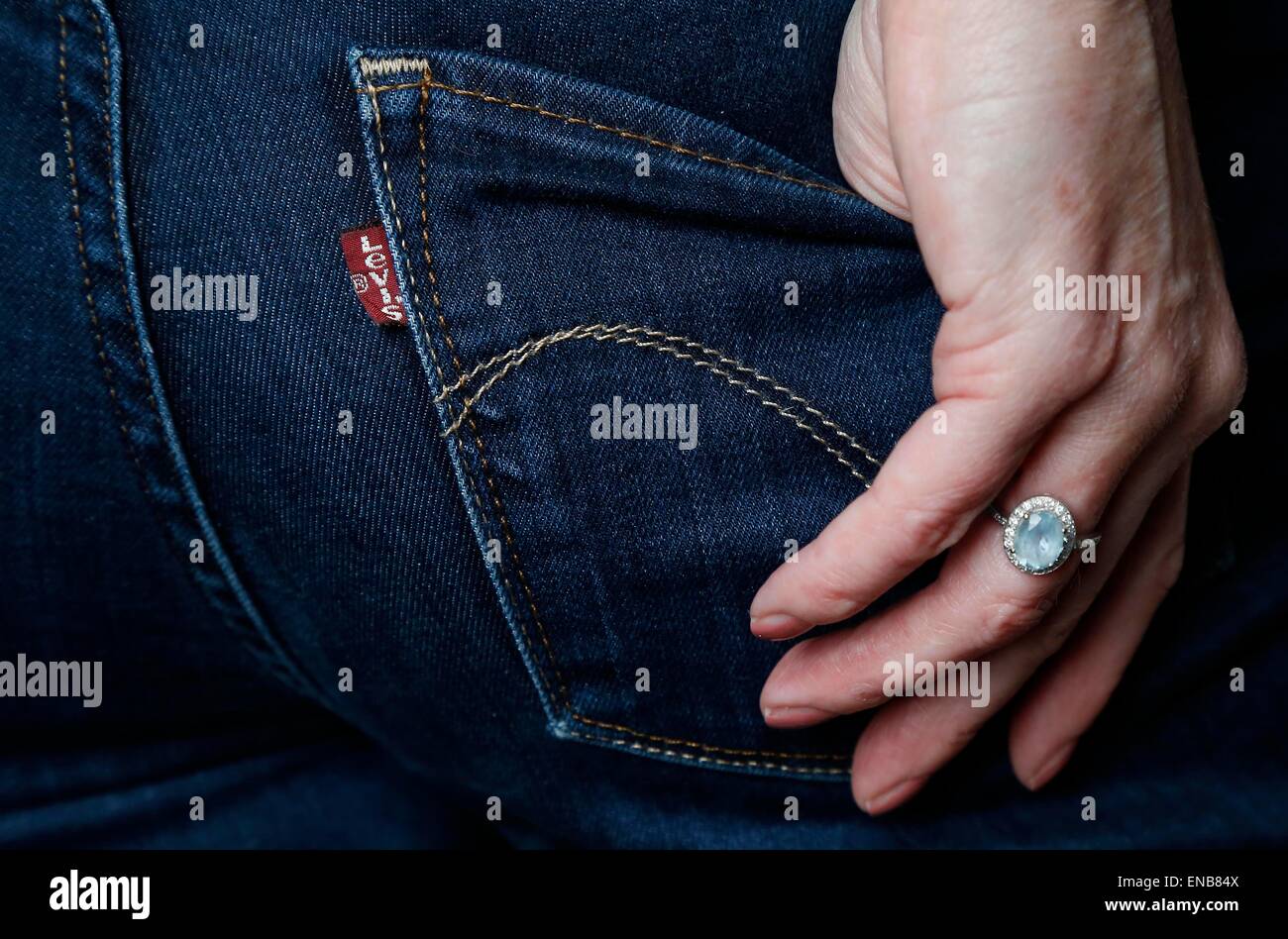 Levi Strauss and Co Denim Jeans. Stock Photo