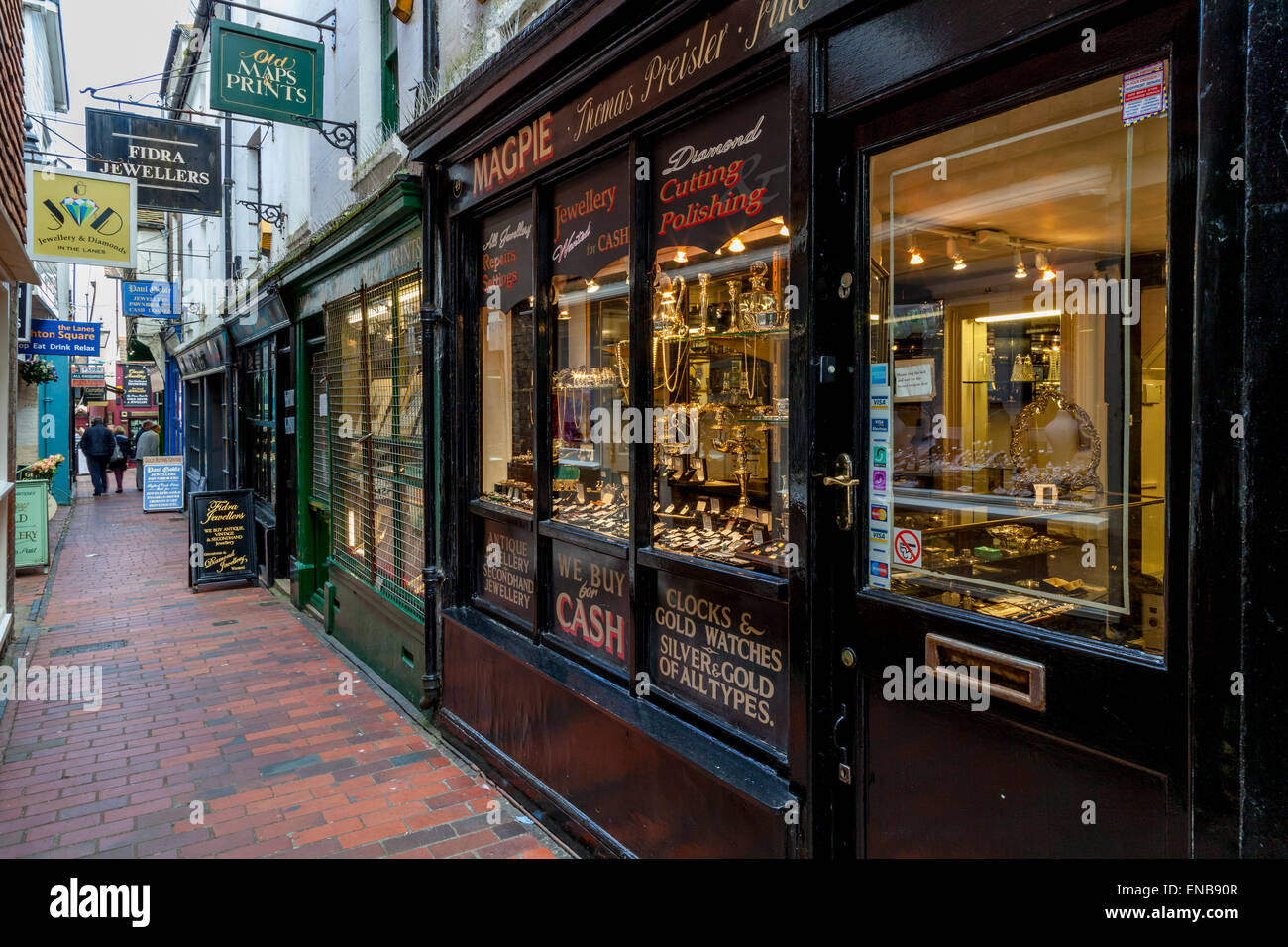 Shops In The Lanes, Brighton, Sussex, UK Stock Photo