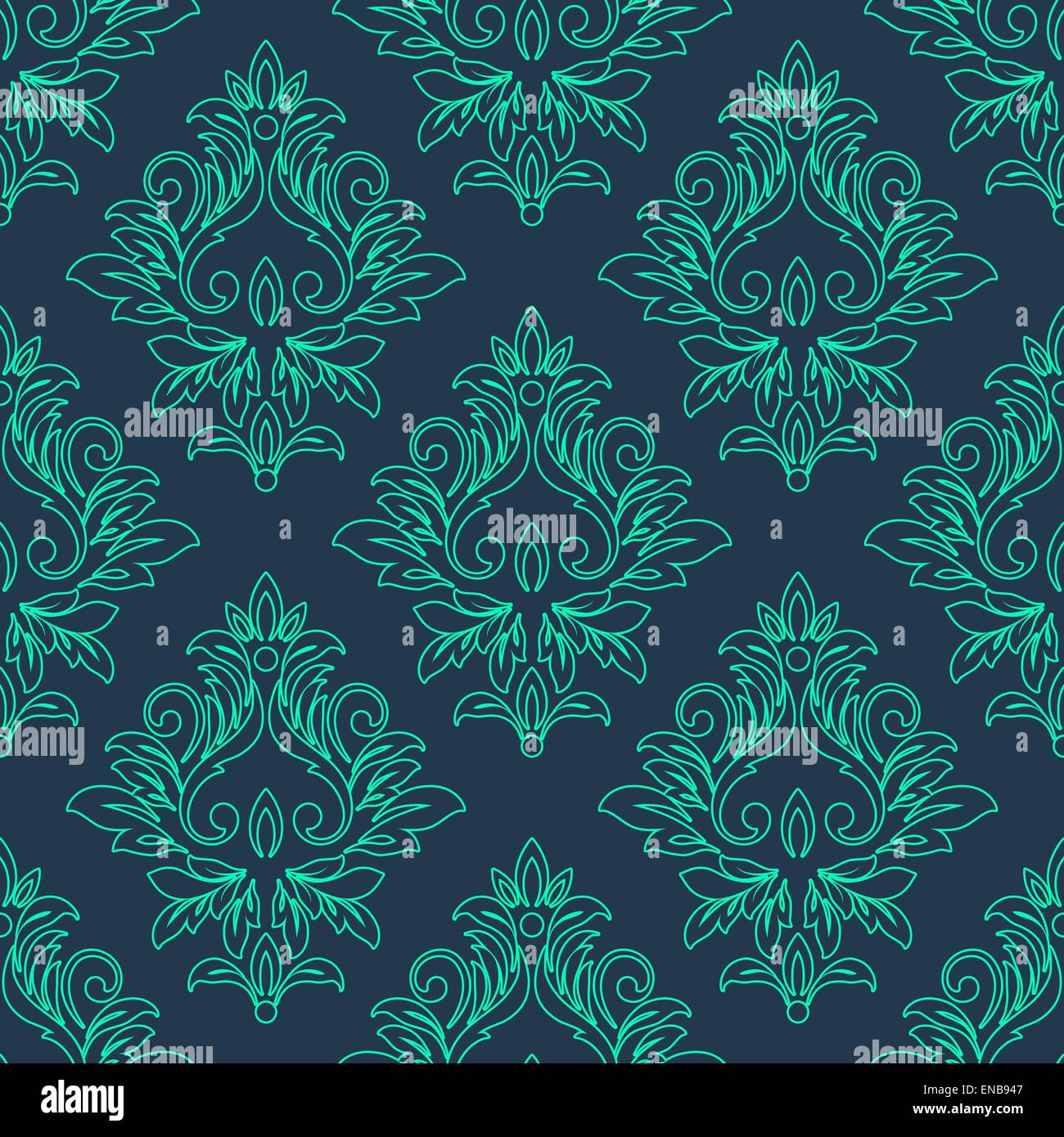 Vector Abstract vintage seamless damask pattern EPS 10 Stock Vector ...