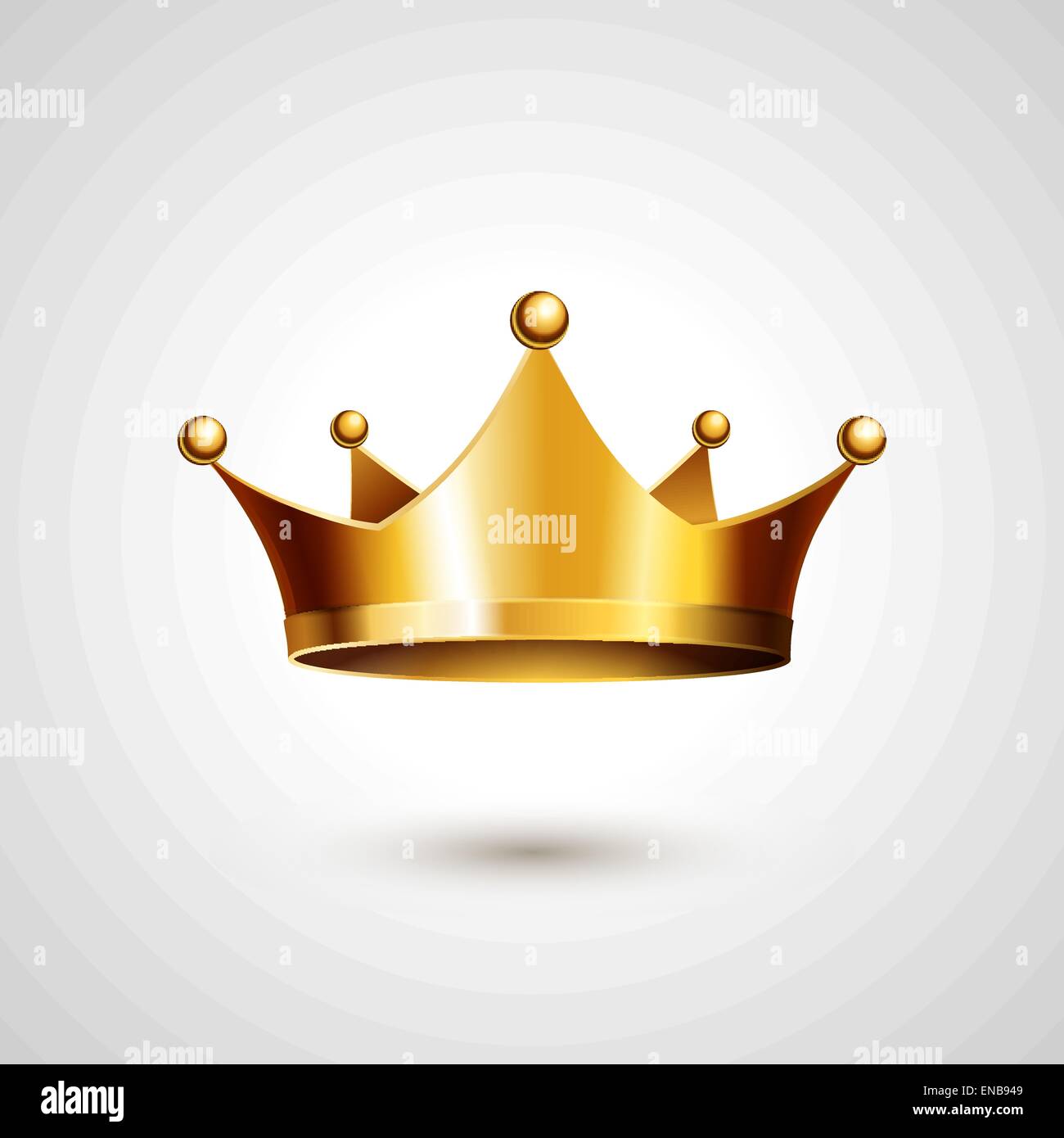 Gold Crown Isolated On White Background. Vector Illustration Stock ...
