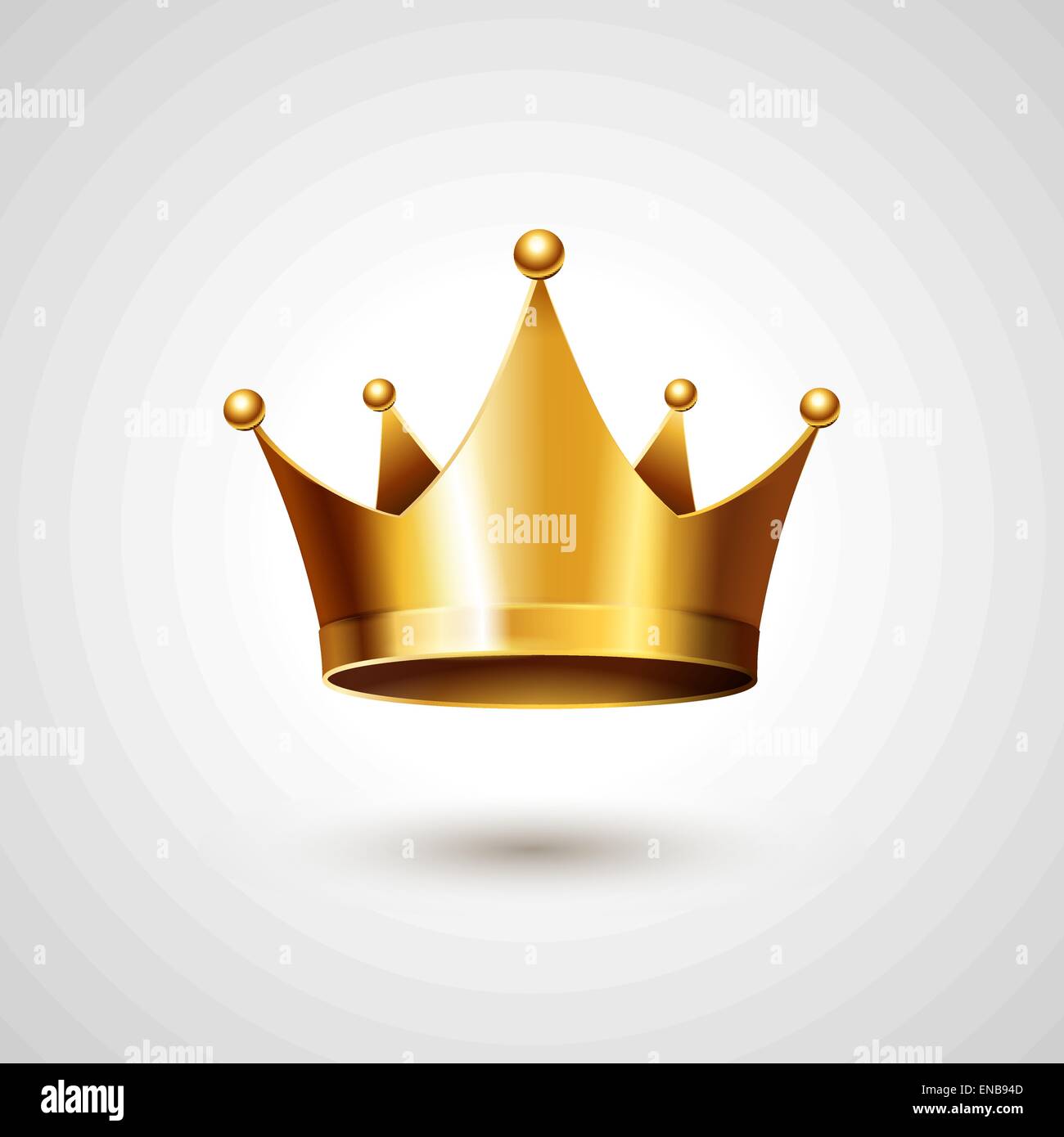 Gold Crown Isolated On White Background. Vector Illustration Stock ...