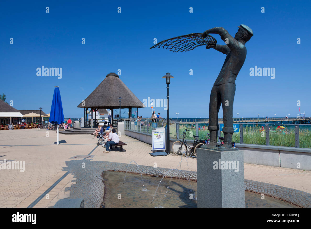 Statue along the promenade at the seaside resort Haffkrug, Scharbeutz, Schleswig-Holstein, Germany Stock Photo