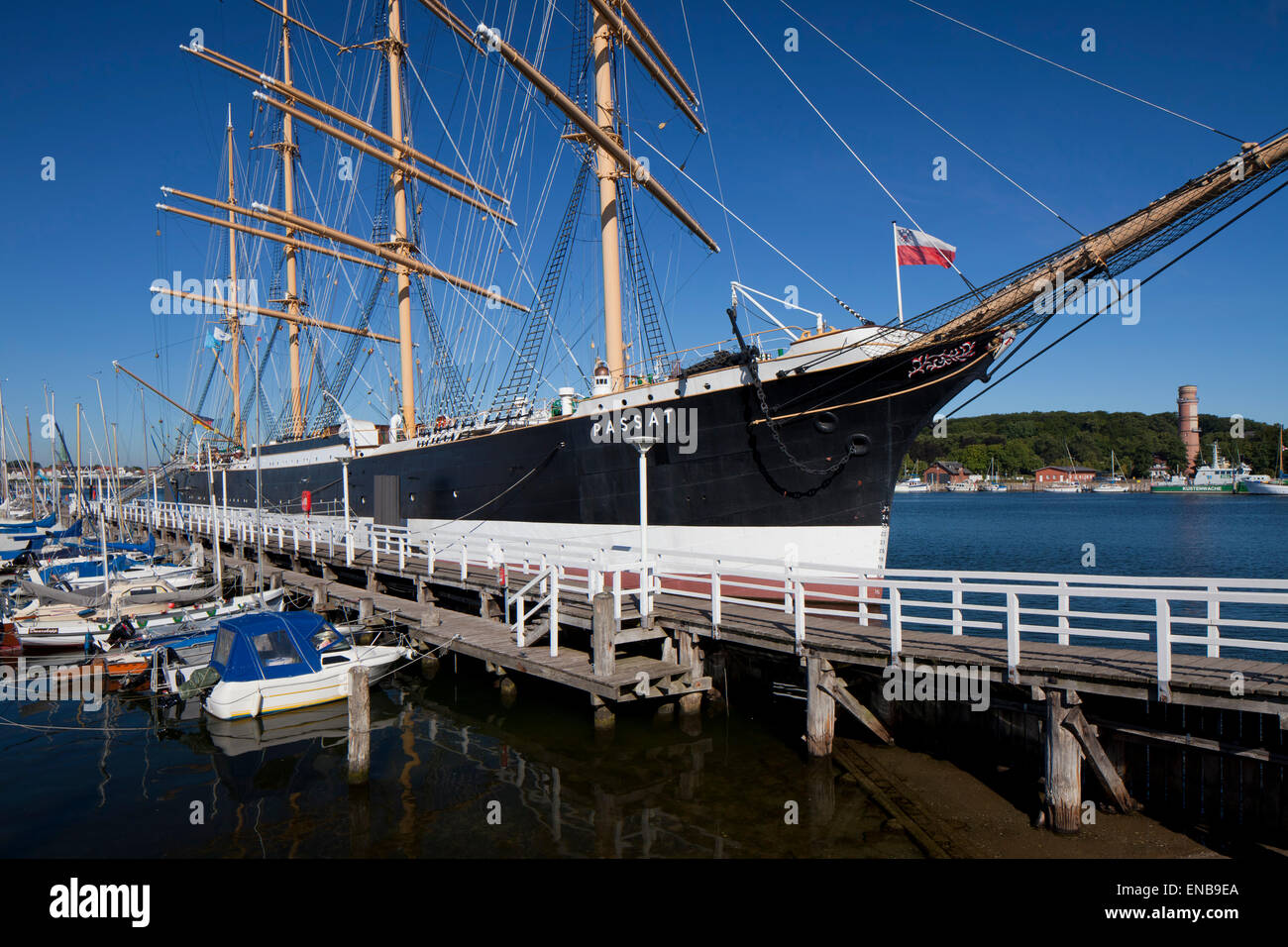The museum sailing ship Passat, a German four-masted steel barque at Travemünde, Hanseatic town Lübeck, Germany Stock Photo