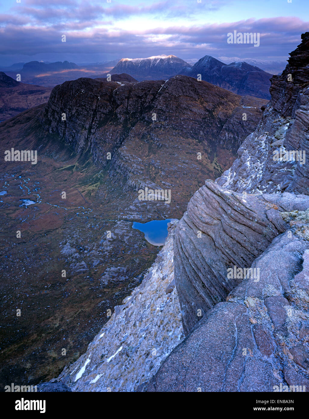 Inverpolly viewed from the summit of Sgurr and Fhidlier, Ben More ...