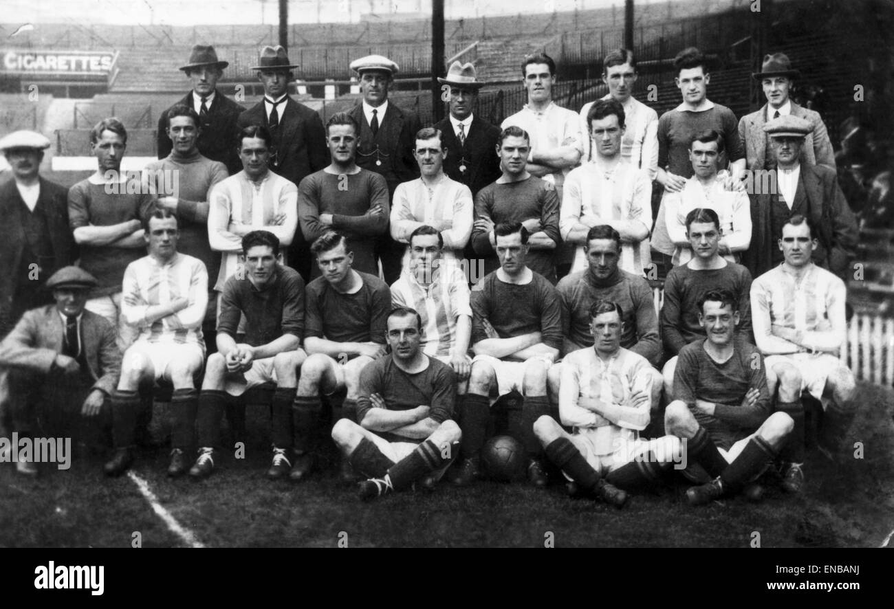 Manchester United team group 1921 -22. Stock Photo