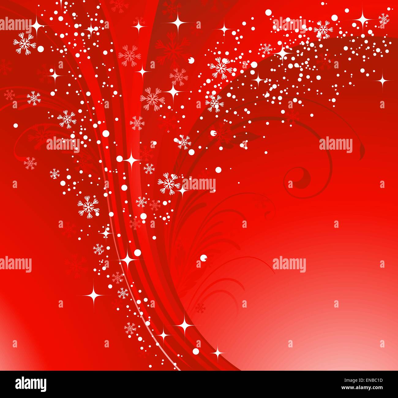 Vector illustration Red Christmas banner with snowflakes pattern Stock ...