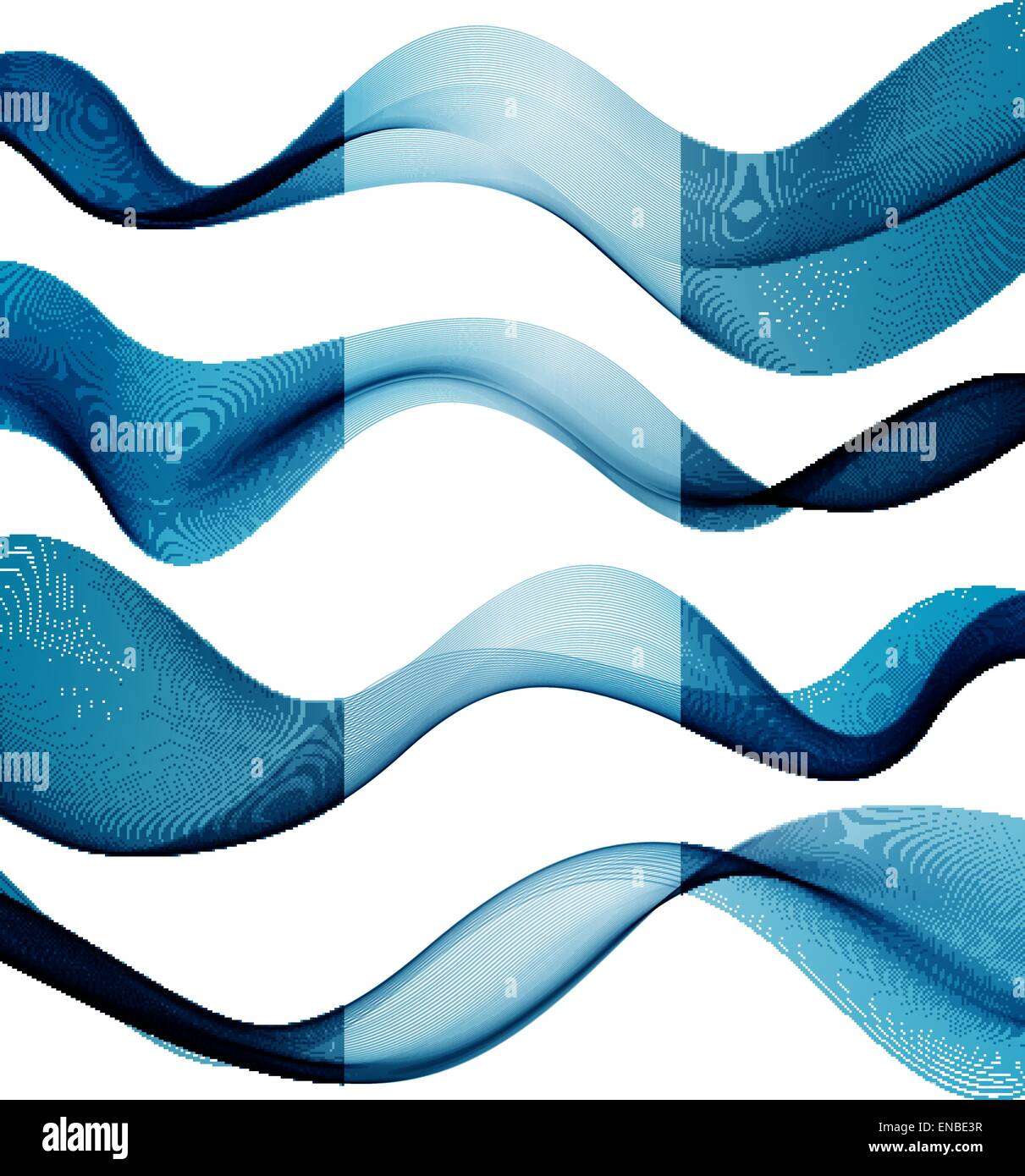 Vector Set of blue transparent smoke wave Stock Vector Image & Art - Alamy