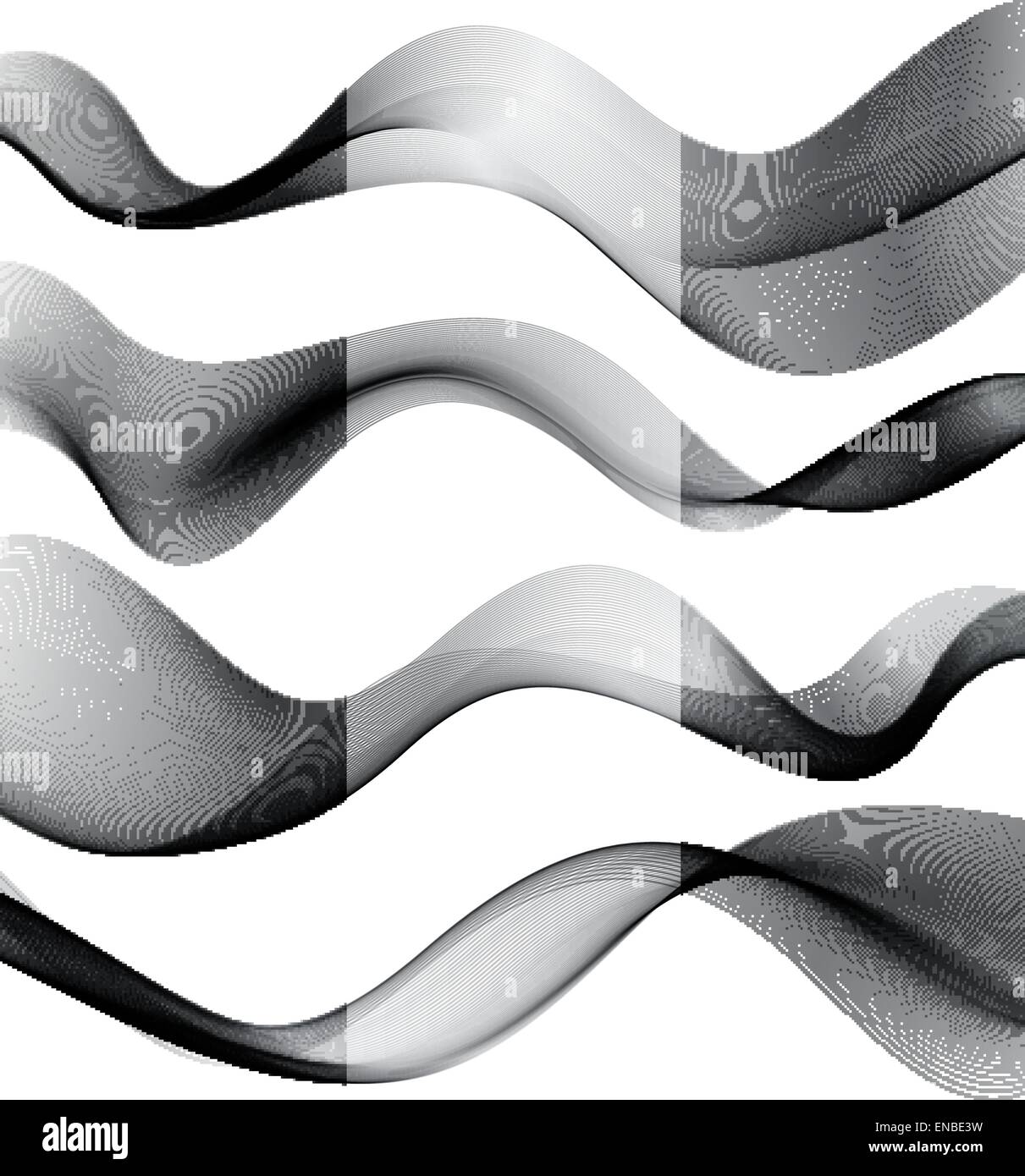 Vector Set of transparent smoke wave EPS 10 Stock Vector Image & Art ...