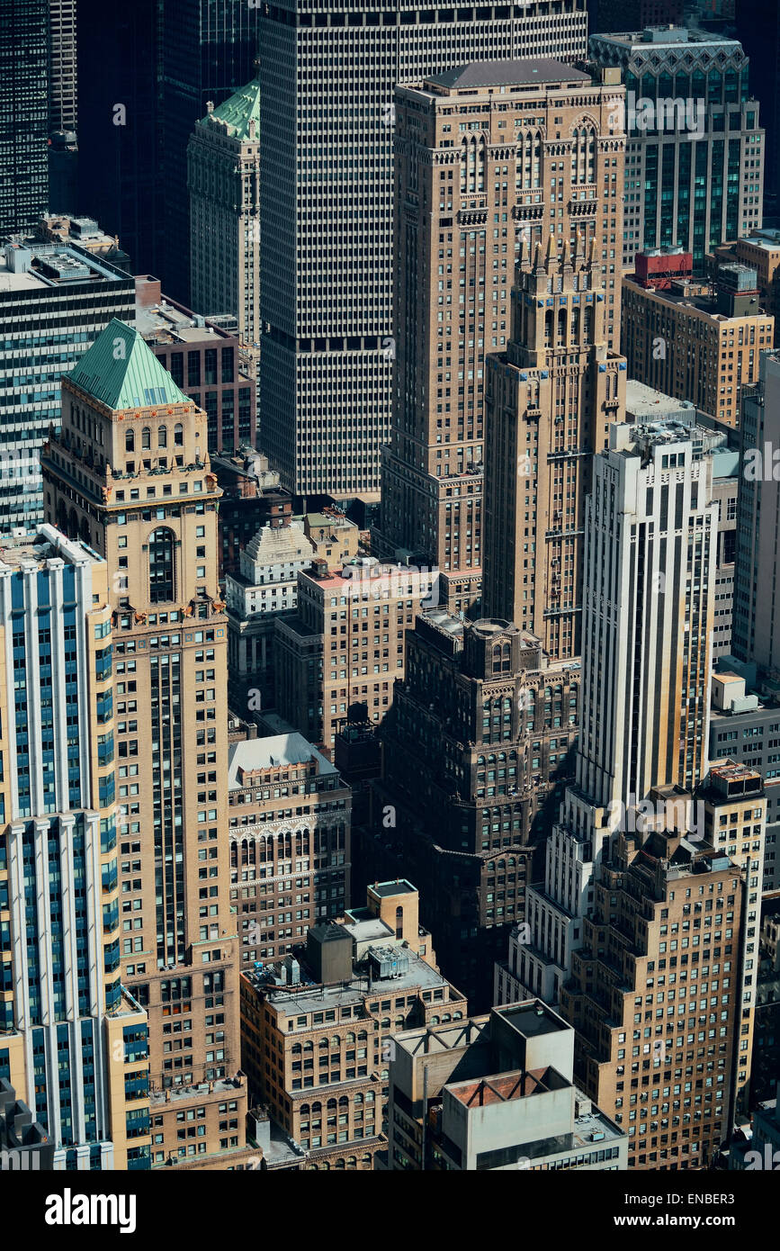 New York City skyscrapers aerial urban view Stock Photo - Alamy