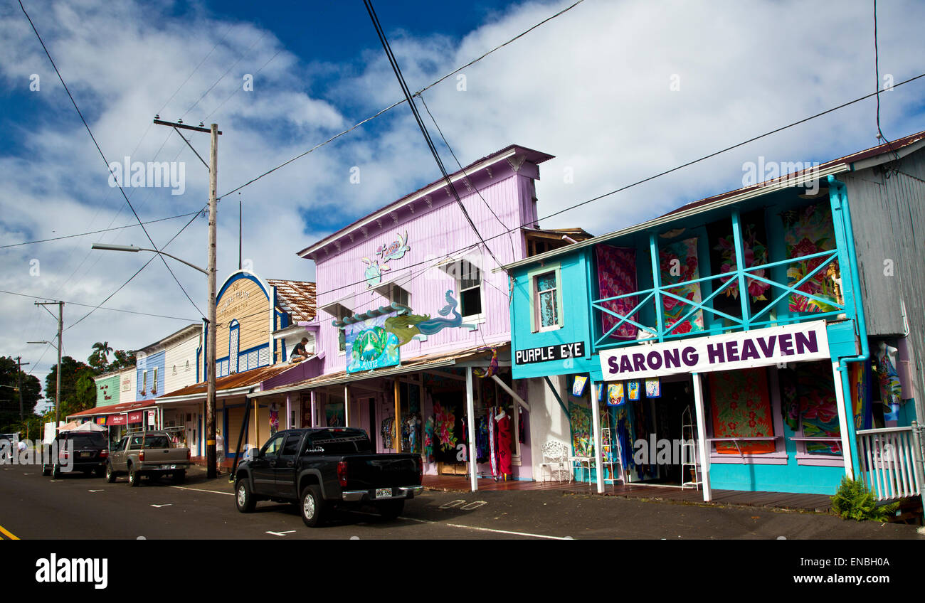 Street in Honomu,Big Island of Hawaii Stock Photo Alamy