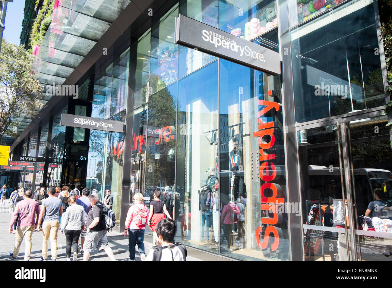 Superdry clothing store and footlocker at the Central Park residential  development in Chippendale,Sydney,Australia Stock Photo - Alamy