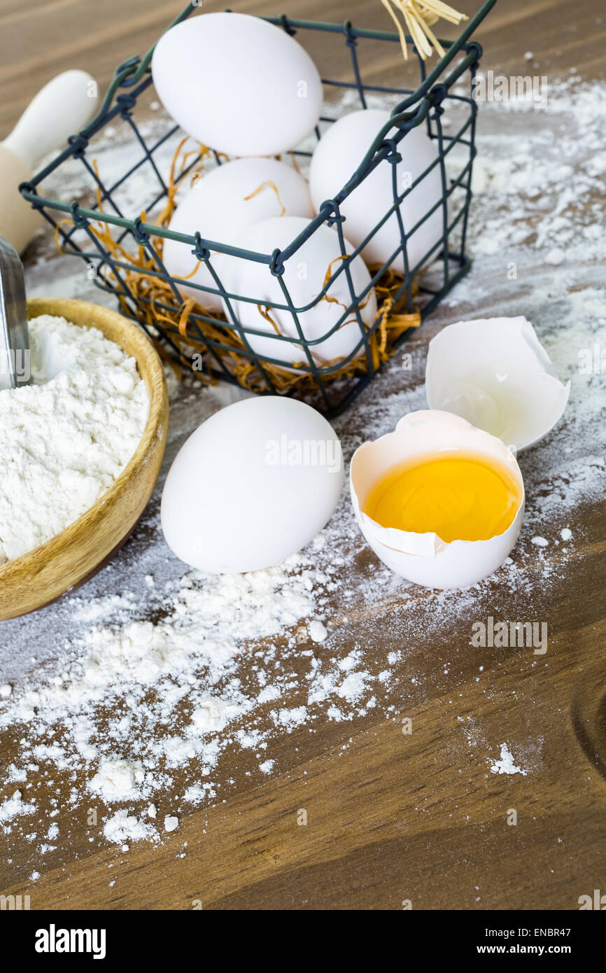 Making homemade pasta with farm fresh produce Stock Photo - Alamy
