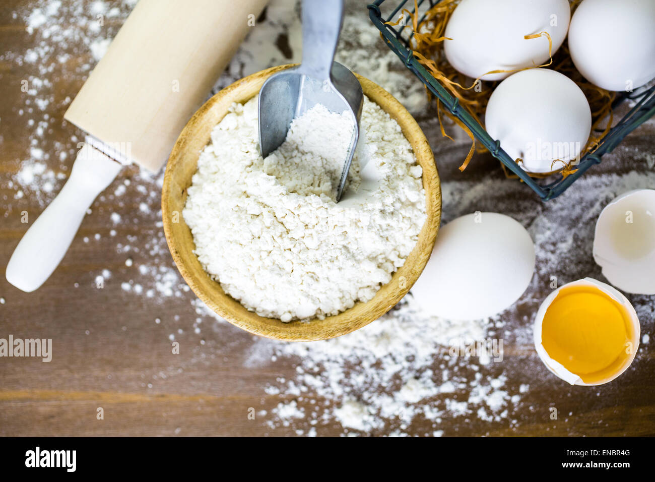 Making homemade pasta with farm fresh produce Stock Photo - Alamy