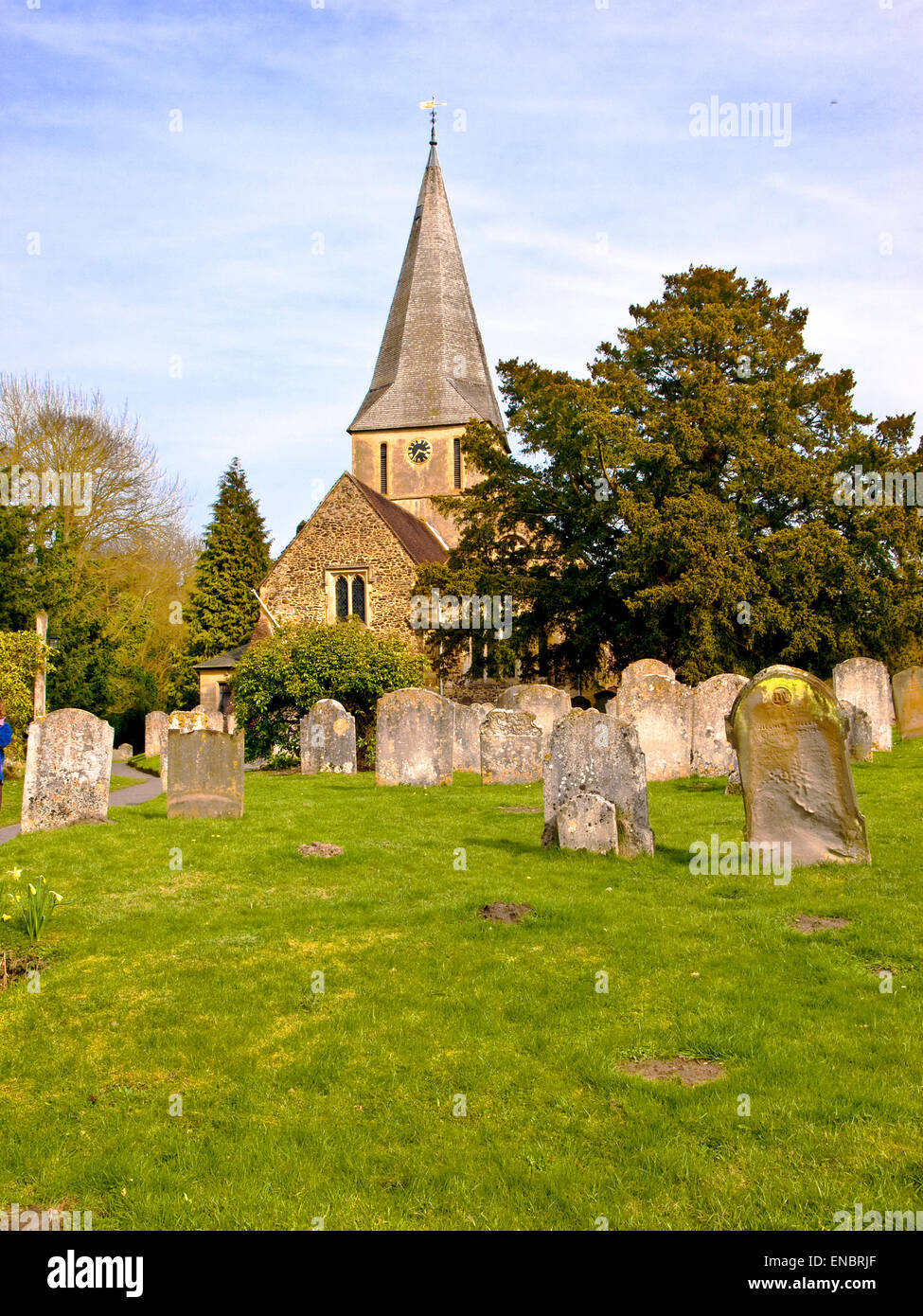 England: Shere Parish Church (C of E), Shere, Surrey Stock Photo